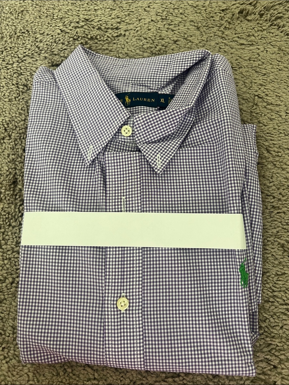 Ralph Lauren Purple Gingham Button-Down Shirt